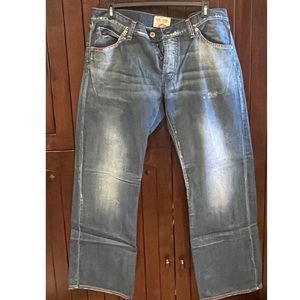 Denim blue jeans